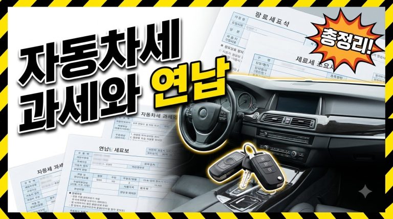 자동차세 — 과세 구조와 절약 수단 종합