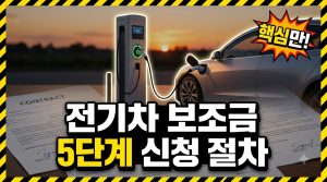 전기차 보조금 신청 절차, 2026년 기준 5단계로 정리