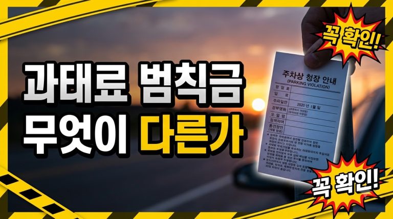 과태료·범칙금 — 구분과 처리 절차 종합