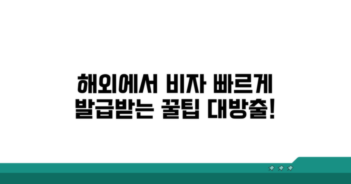해외 체류 중 비자 발급 팁