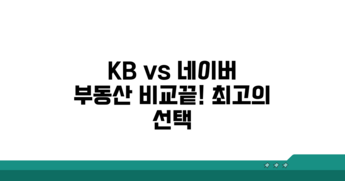 KB부동산 네이버 부동산 비교