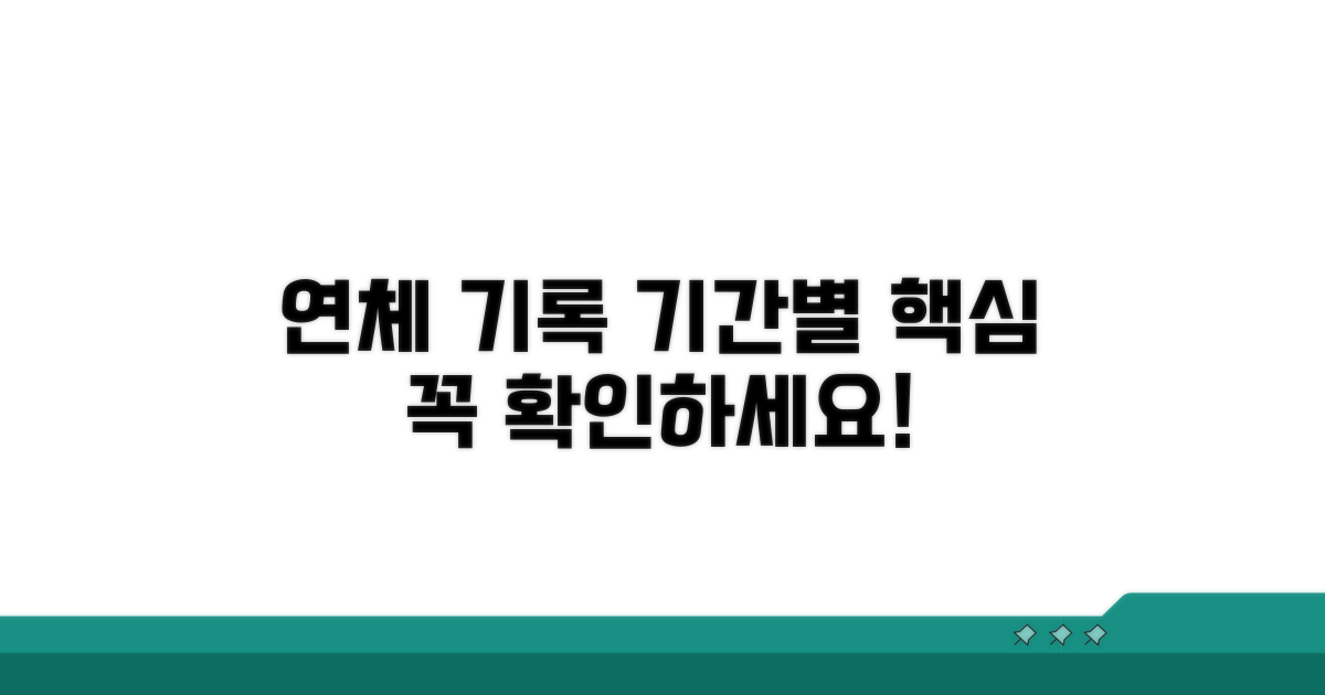 연체 기록 기간별 주요 사항