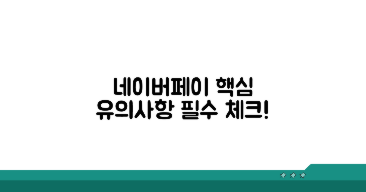 네이버페이 결제 시 유의사항