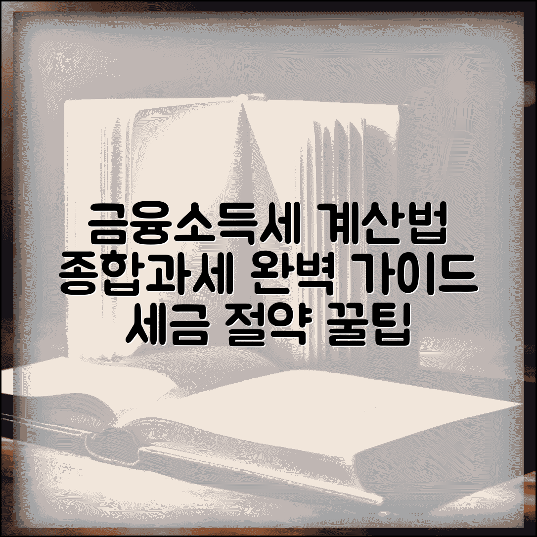 금융소득 종합과세 계산방법 | 금융소득세 산출 완벽가이드
