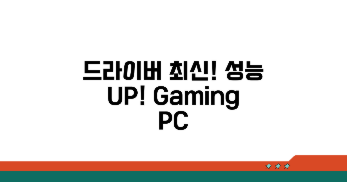 드라이버 최신 업데이트로 성능 높이기