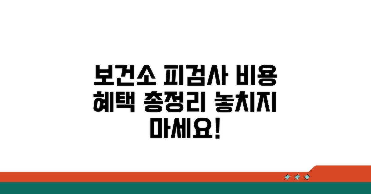 보건소 피검사 비용과 혜택