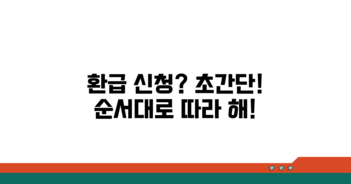 환급 신청 방법, 순서대로 따라 하기