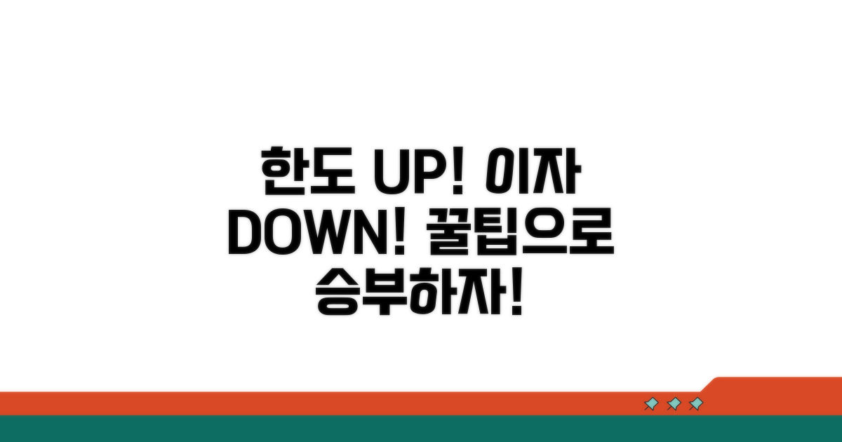 꿀팁으로 한도 높이고 이자 줄이기