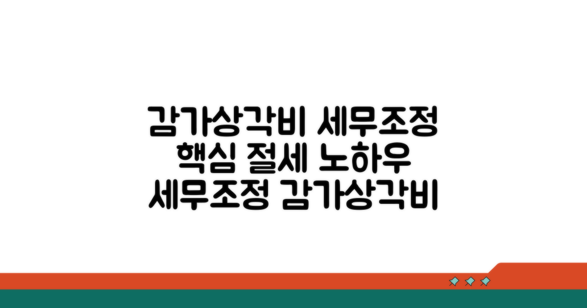 세무조정 시 감가상각비 처리 방법