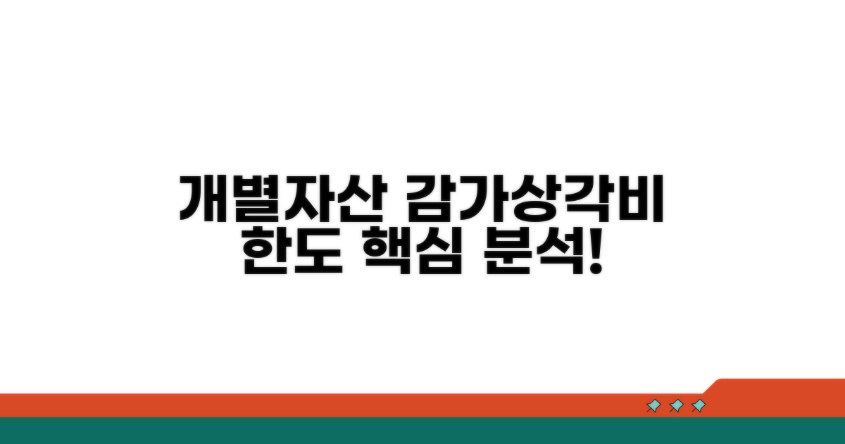 개별자산별 감가상각비 한도 분석