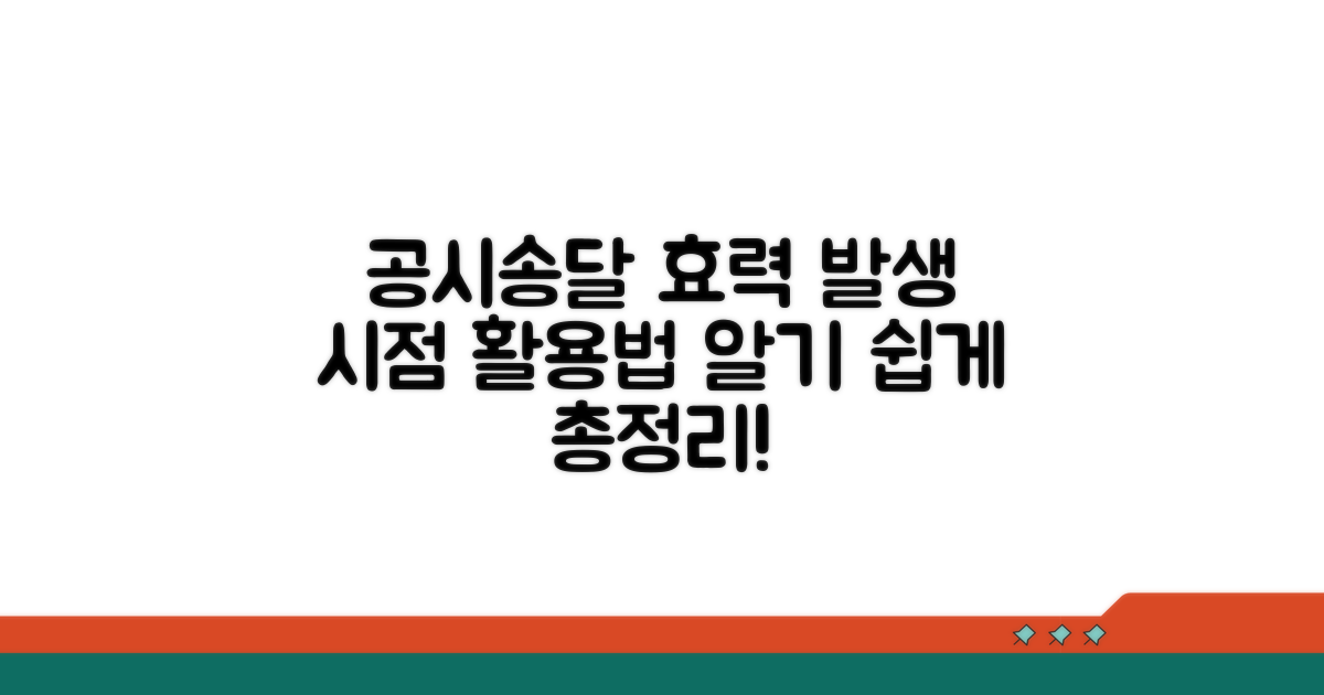 공시송달 효력 발생 시점과 활용