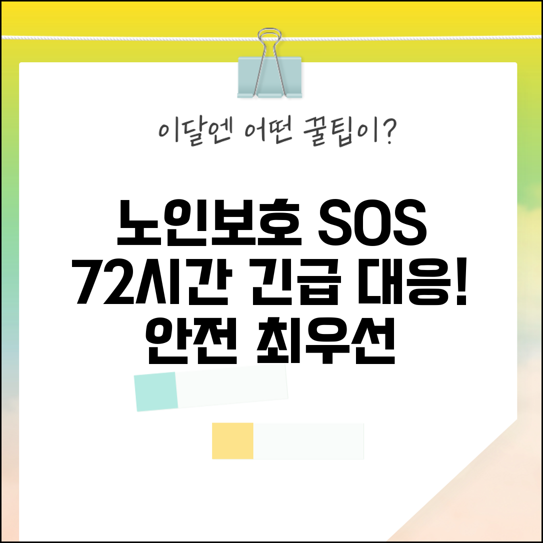 노인보호 응급대응 시스템 | 학대 신고 접수 후 72시간 내 현장 조사와 안전 조치