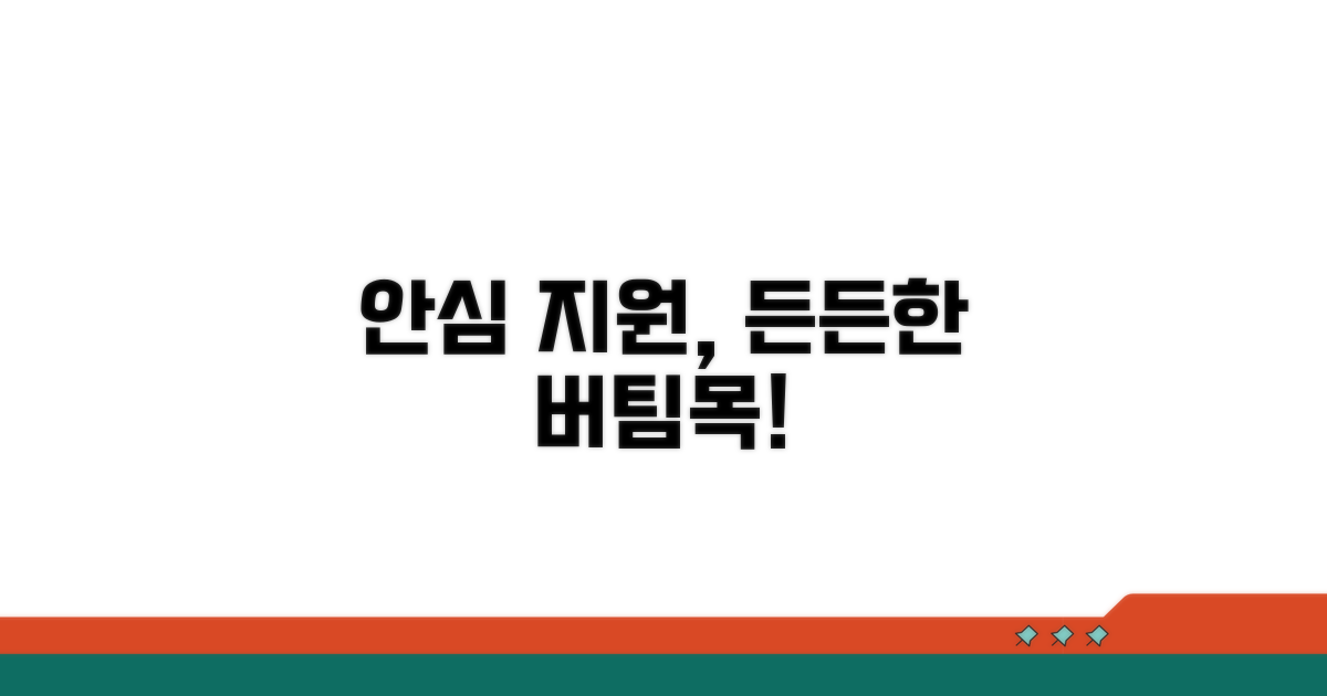 안심 지원, 든든한 버팀목이 되어드립니다