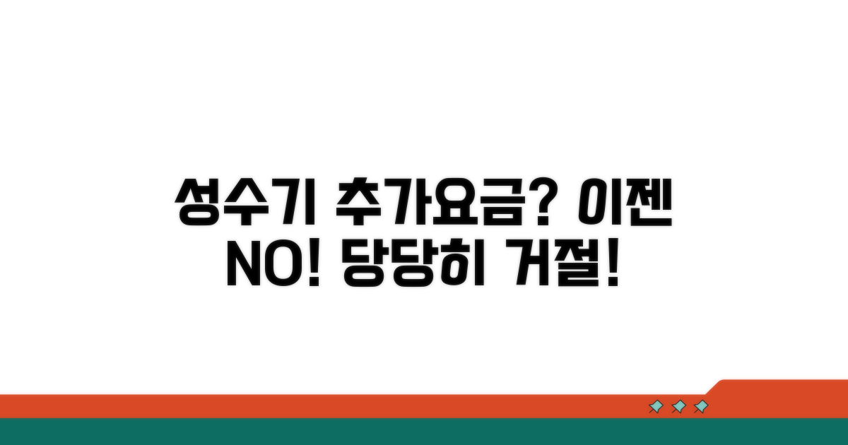 성수기 추가요금 요구, 거절해도 될까?