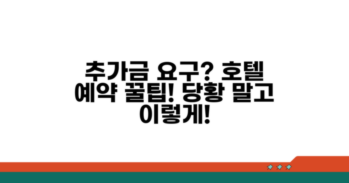 호텔 예약 확정 후 추가금 요구 시 대처법