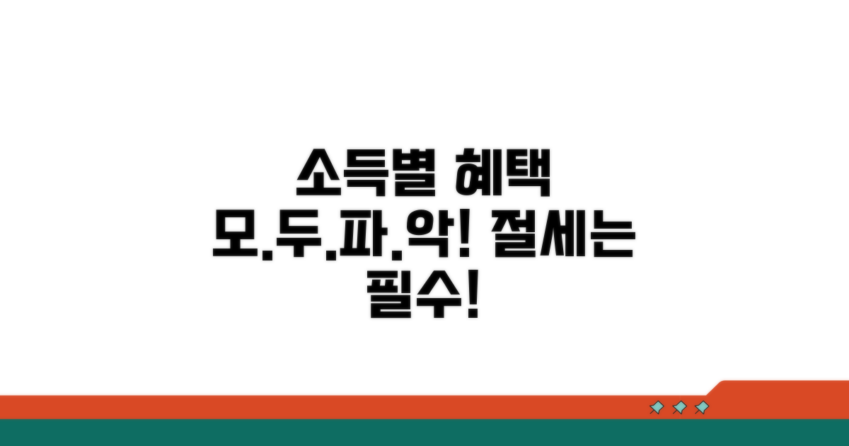 소득별 공제 혜택 완벽 분석