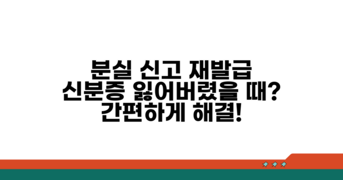 분실 신고 및 신분증 재발급 절차