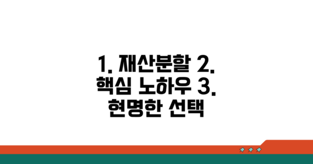 현명한 재산분할 전략 노하우