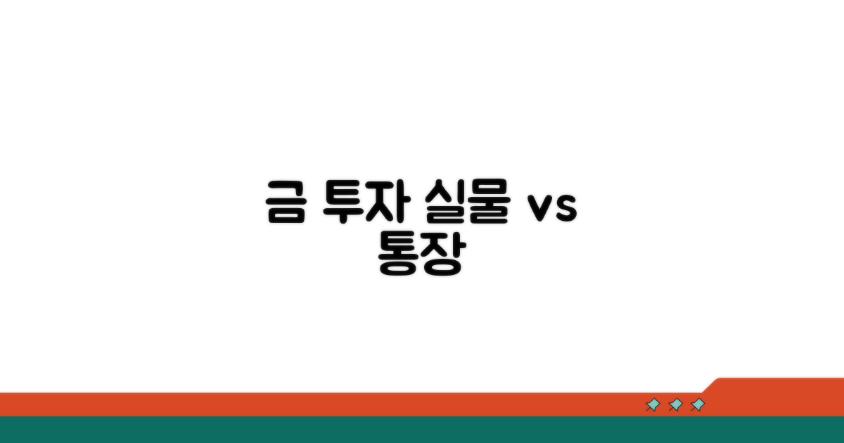 실물 금 vs 금 통장, 무엇이 유리할까