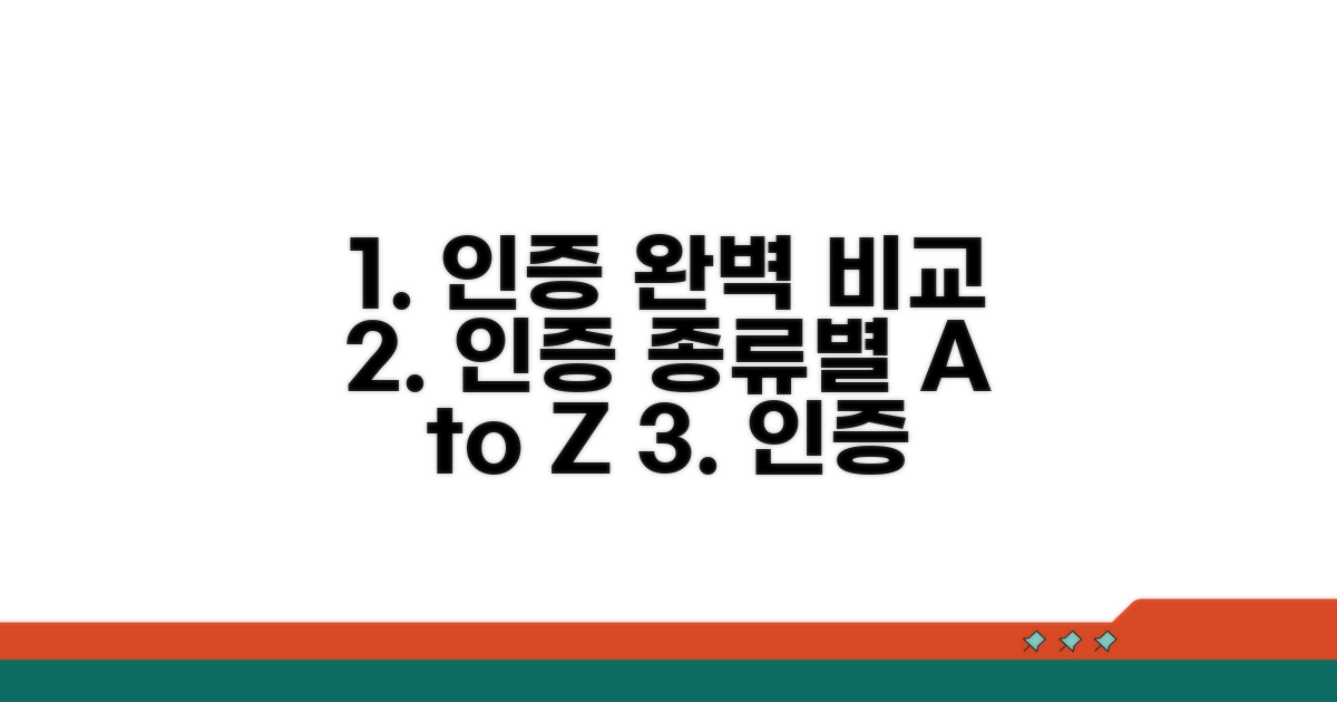 인증 방법, 종류별 완벽 비교