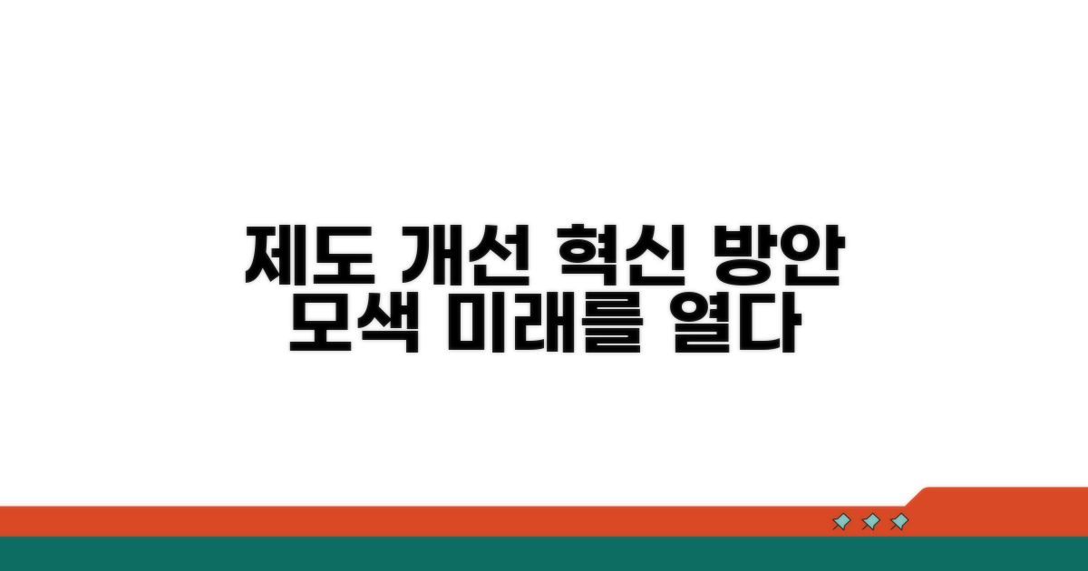 현행 제도 개선 방안 모색