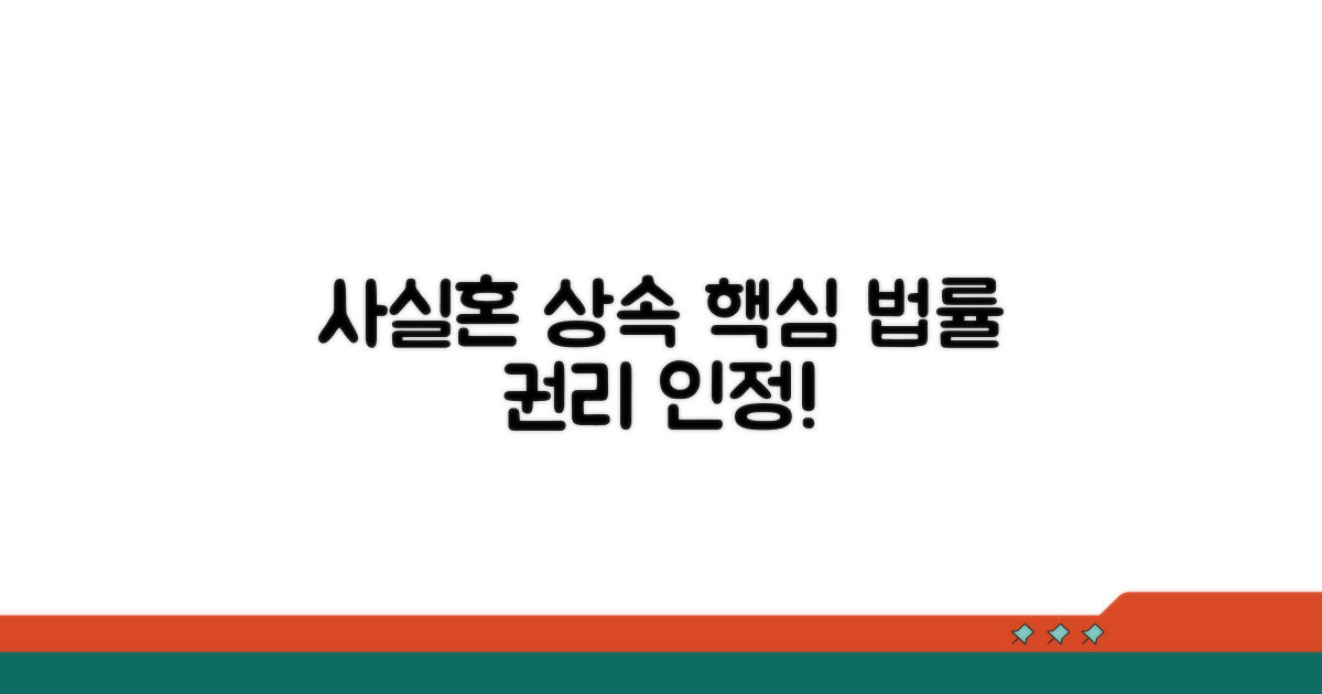 사실혼 상속권 인정받는 핵심 법률