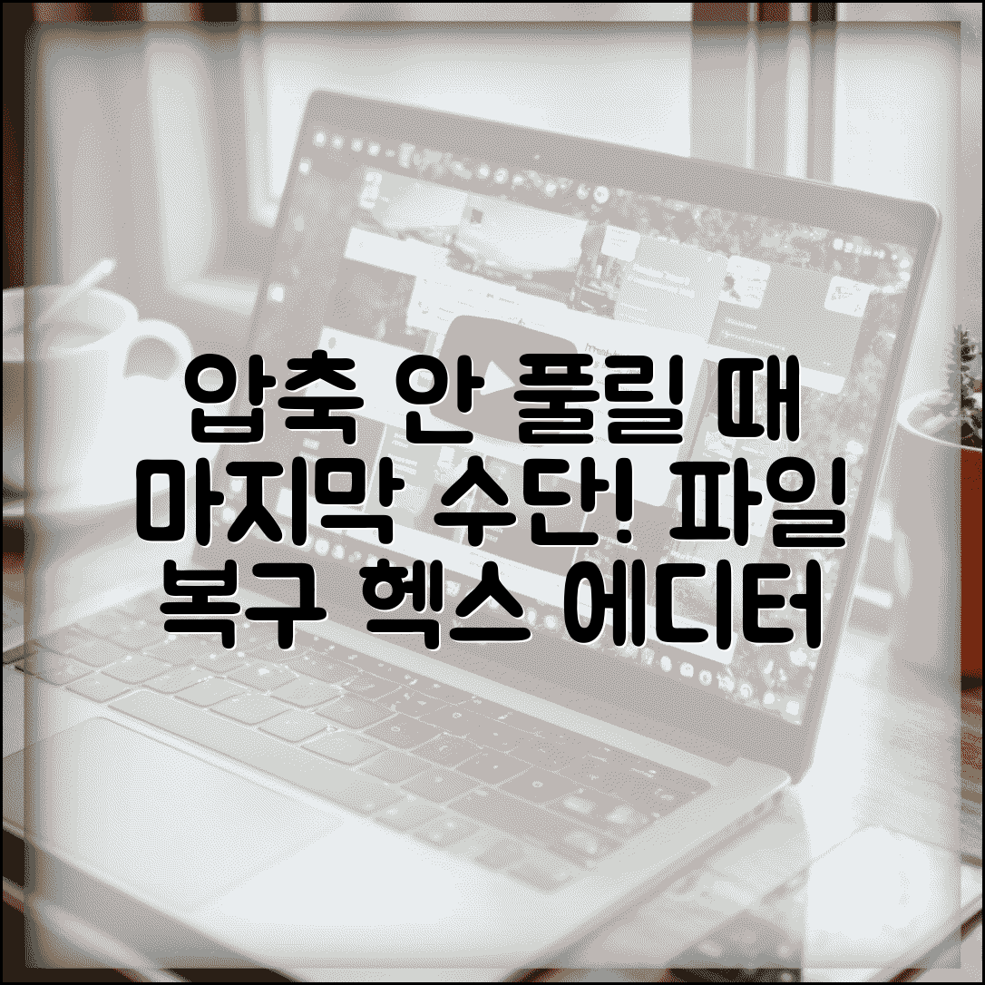 압축풀기 안될때 마지막 수단 | 파일 복구 도구부터 헥스 에디터까지 고급 복구 기법