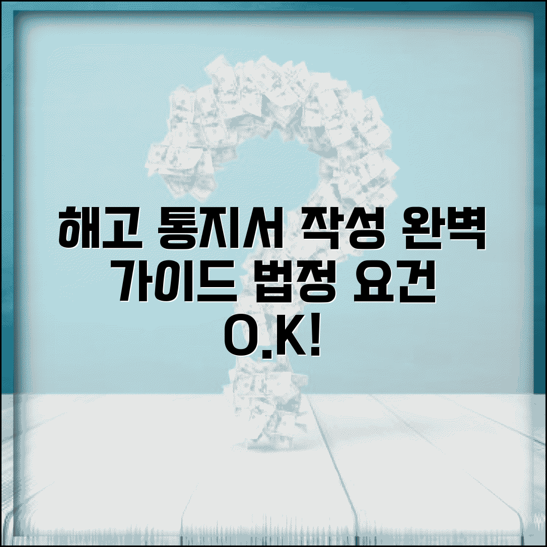 해고 통지서 작성법 양식 샘플 | 해고 통지서 법정 요건 완벽 가이드