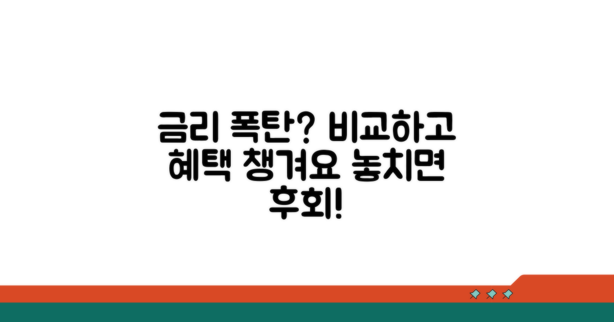 놓치면 후회! 금리 비교 및 혜택 활용법