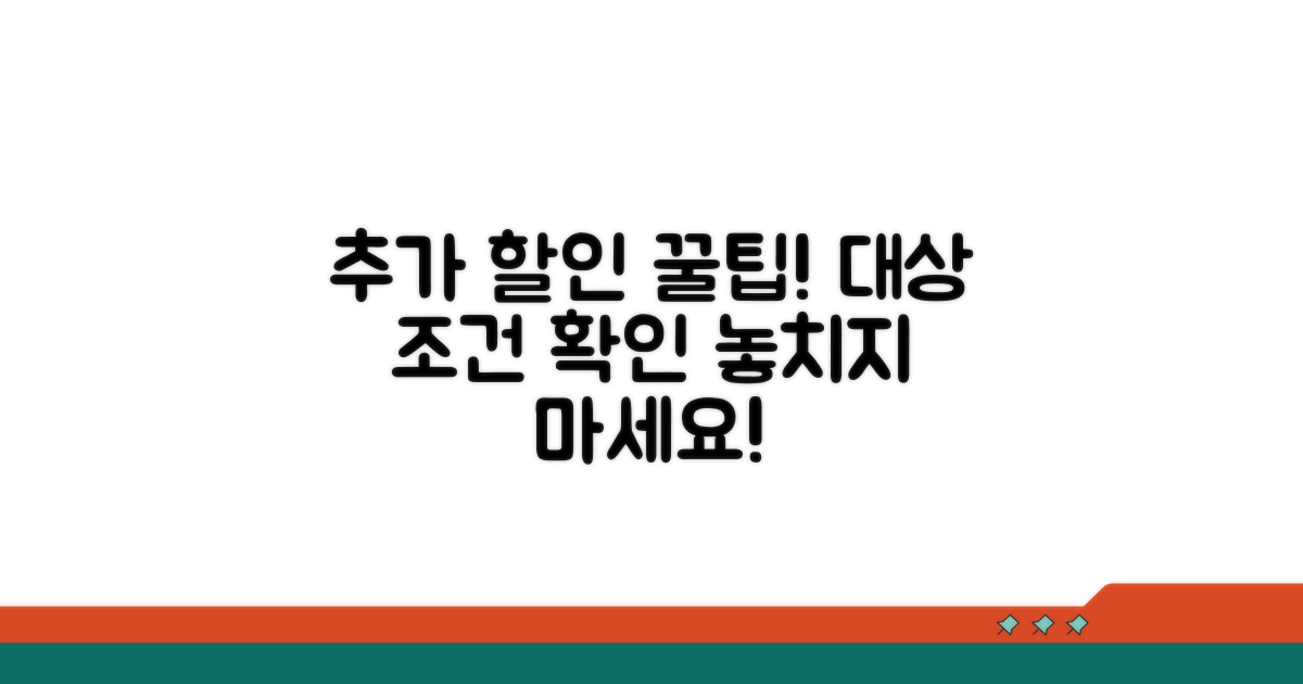 추가 할인 대상과 조건 알아보기