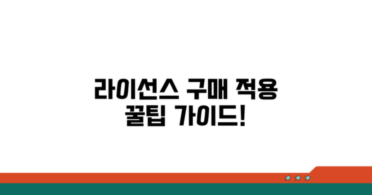 라이선스 구매 및 적용 방법