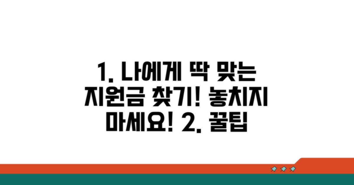 나에게 맞는 지원금 찾는 법