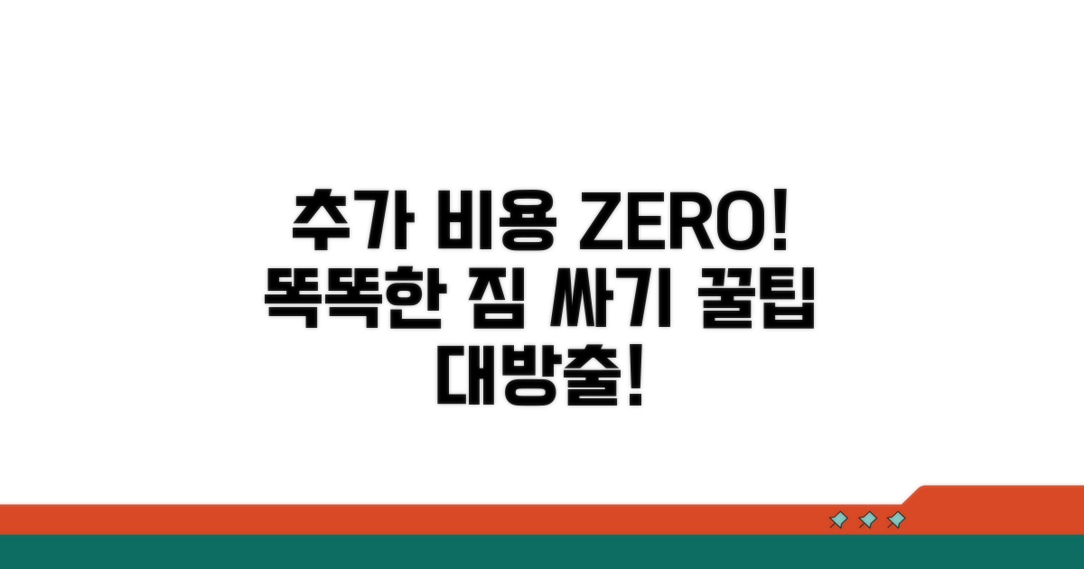 추가 비용 없는 짐 싸기 전략