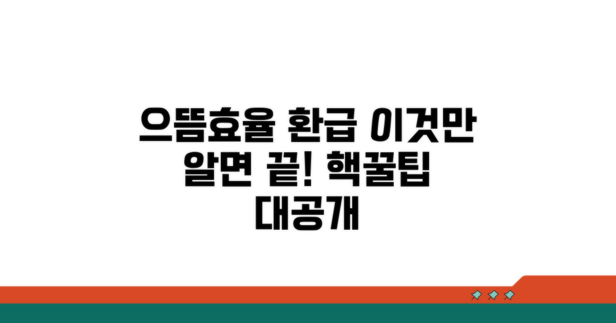 으뜸효율 환급, 이것만 알면 끝