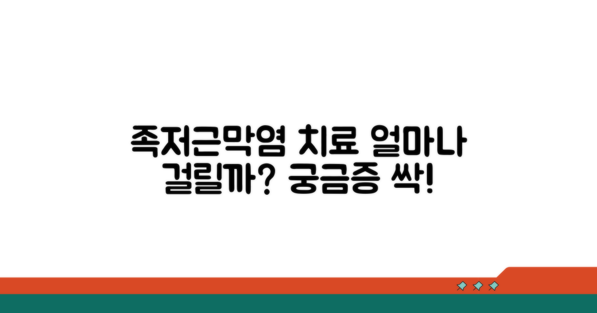 족저근막염 치료 기간, 궁금증 해결