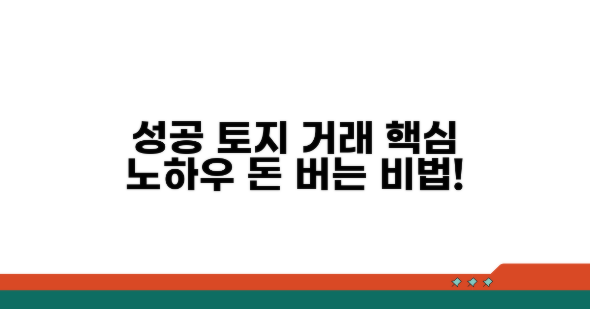 성공적인 토지 거래 노하우