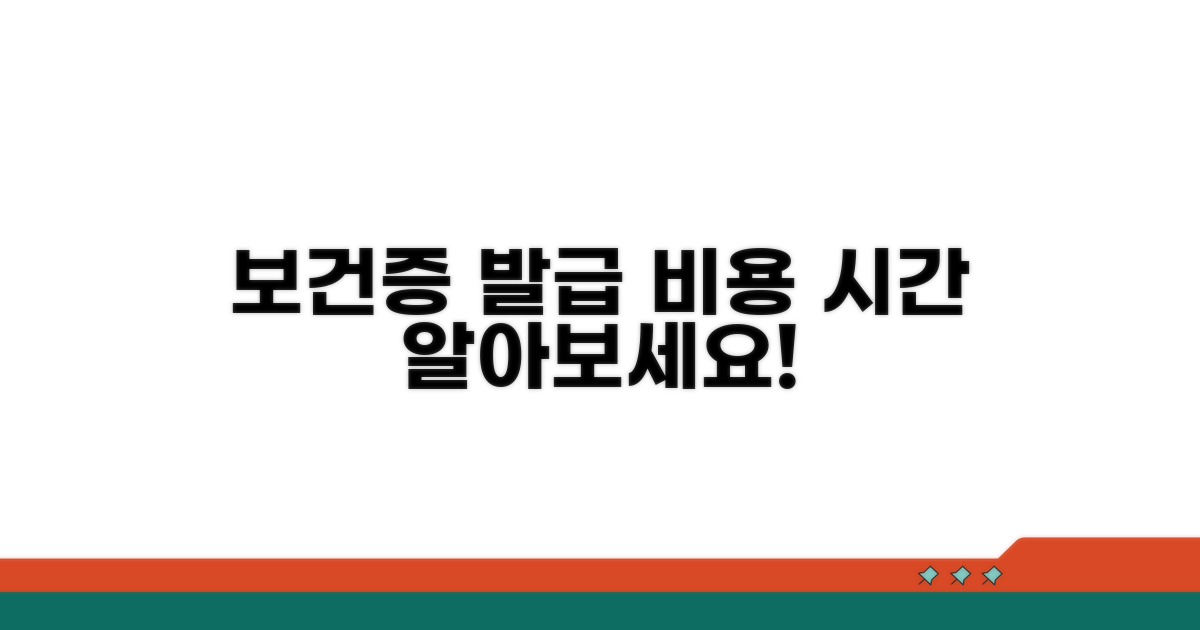 보건증 발급 비용과 소요 시간