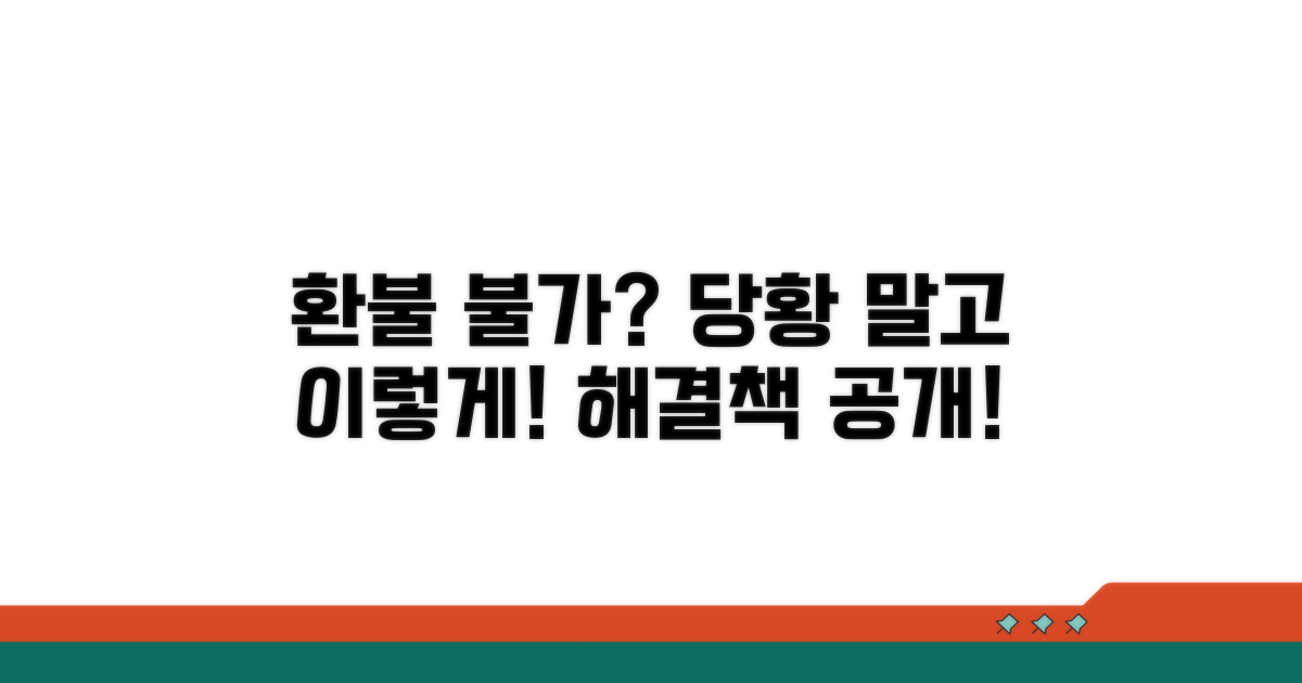 환불 불가 시 대처법은?