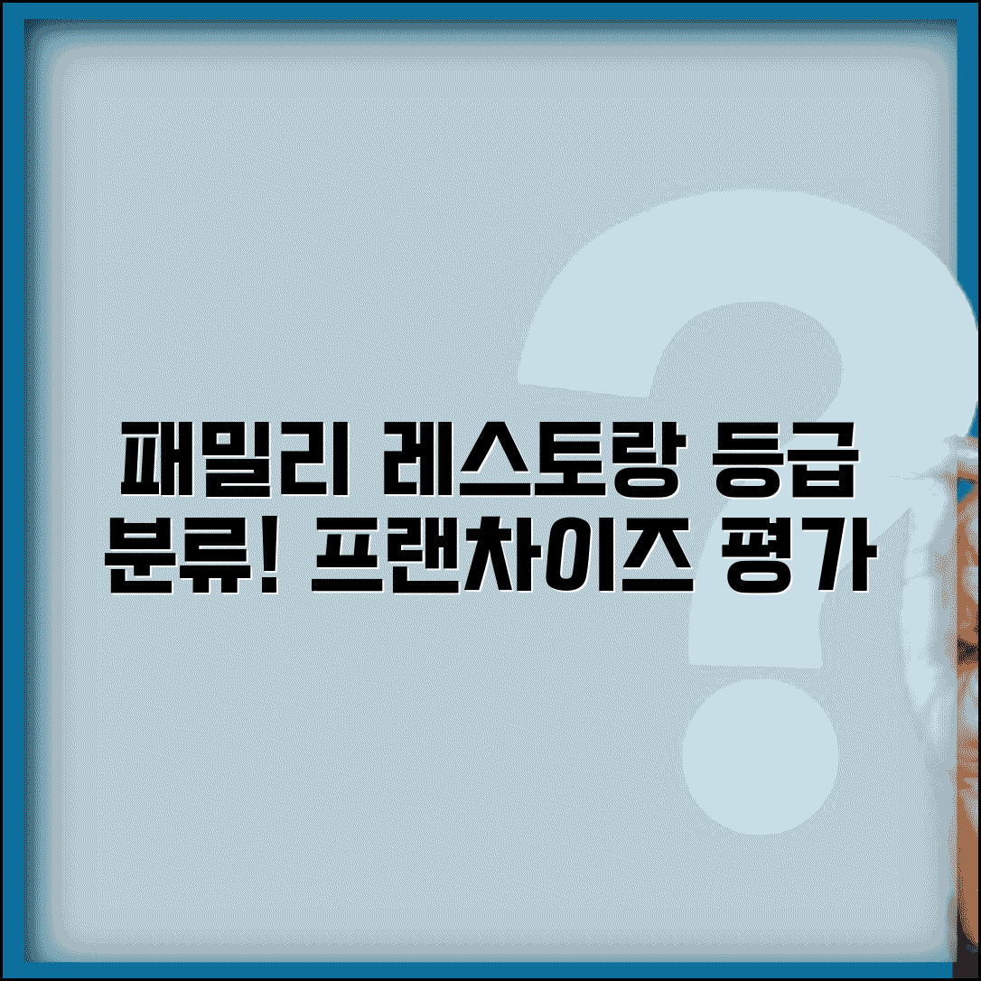 패밀리 레스토랑 등급 분류 | 프랜차이즈 식당 평가