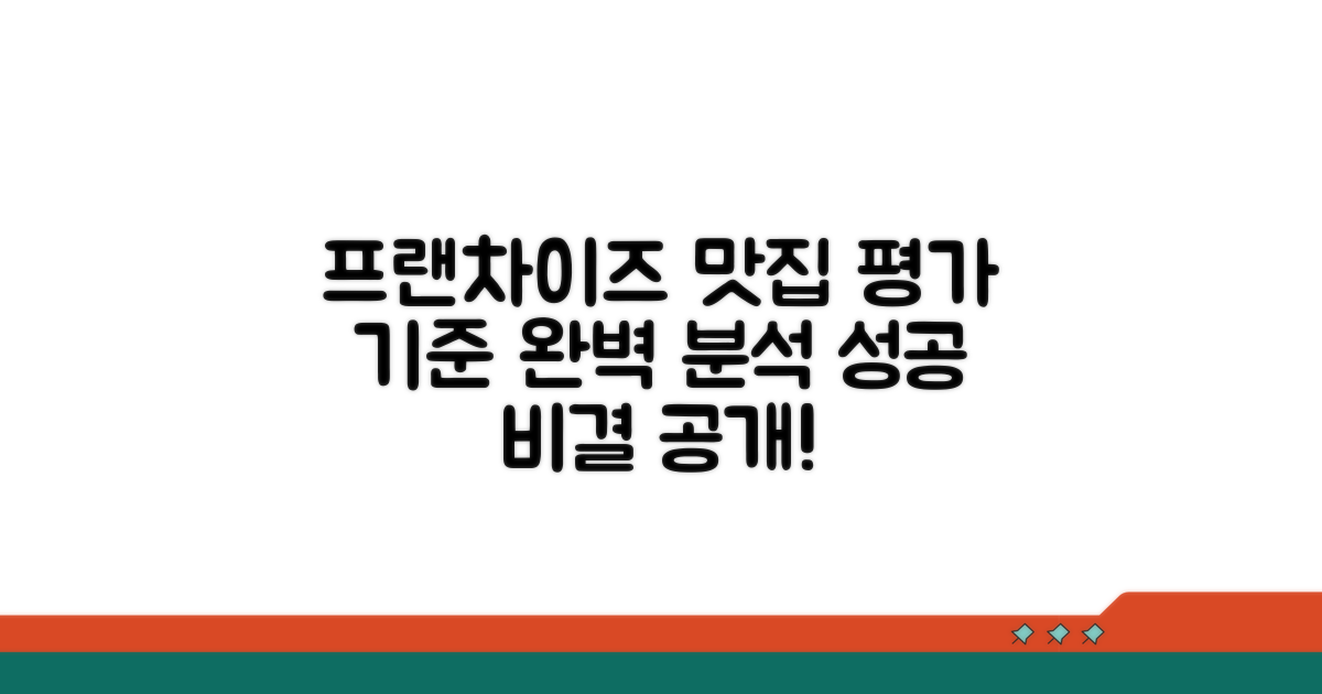 프랜차이즈 식당 평가 기준 완벽 분석