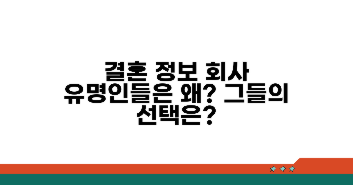 유명인들이 결혼정보회사를 택한 이유