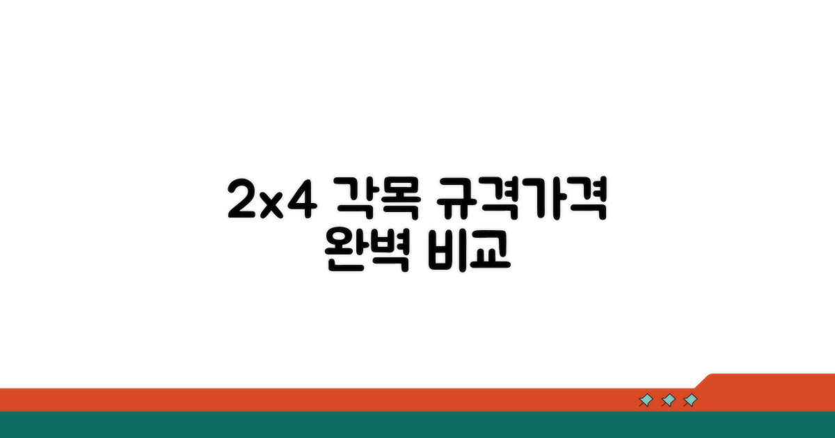 2x4 각목 규격과 가격 비교