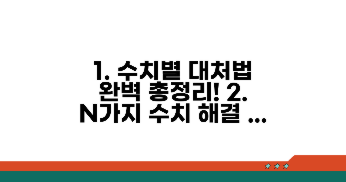 수치별 대처 방법 완벽 정리