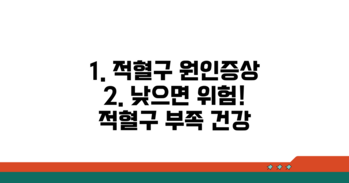 적혈구 낮을 때 원인과 증상