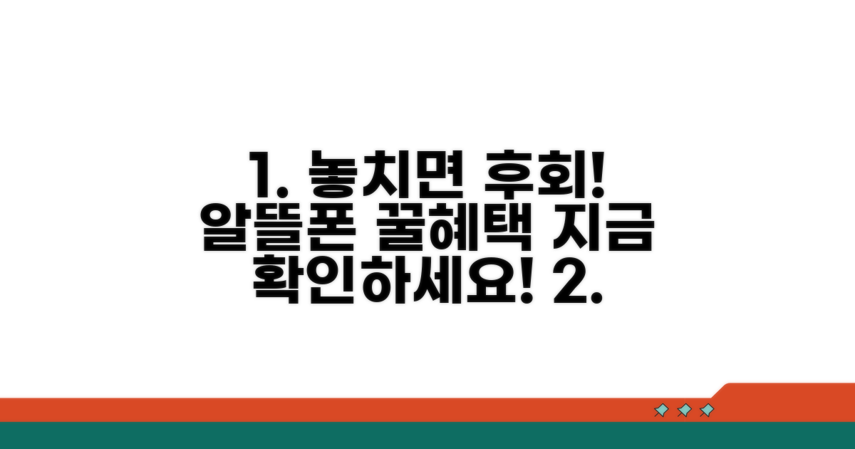 놓치면 손해! 알뜰폰 부가혜택