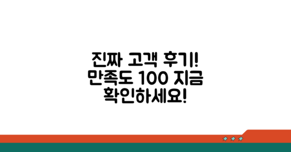 고객 만족도 실제 후기 모아보기