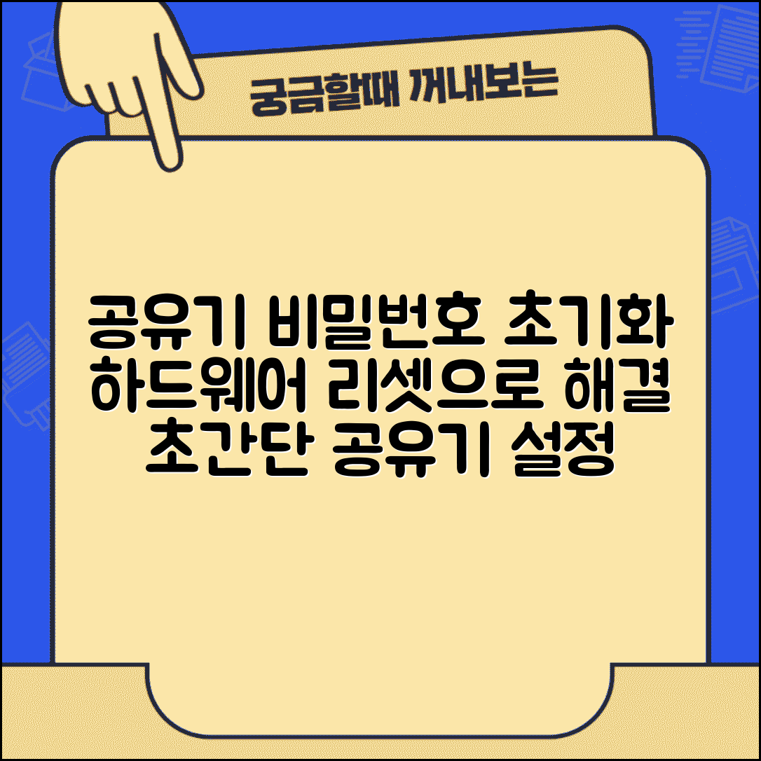 공유기 비밀번호 초기화 리셋 | 하드웨어 리셋 버튼으로 공유기 설정 초기화하는 방법