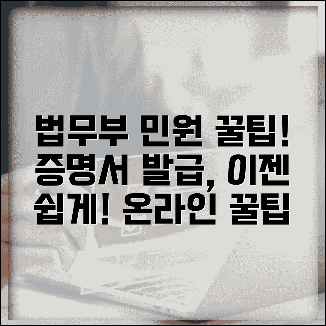 법무부 온라인민원서비스 이용 가이드 | 증명서 발급 절차 | 공인인증서 활용법