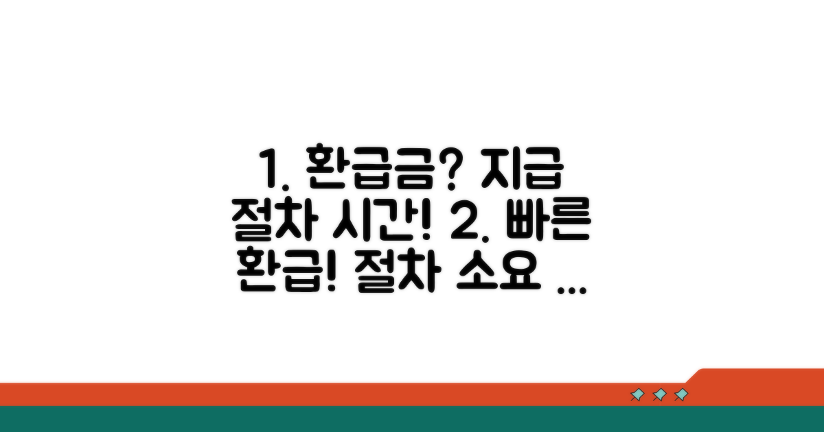 환급금 지급 절차와 소요 시간 안내