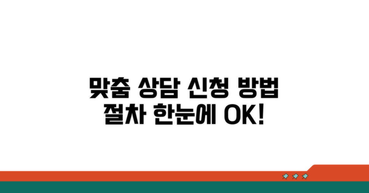 맞춤 상담 신청 방법과 절차 확인